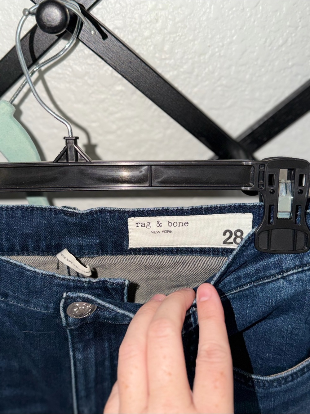 rag & bone Nina High Rise Slim Straight Jeans Dark Wash Women’s Size 28 - Picture 3 of 5